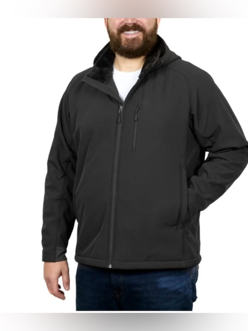 Kirkland Signature Men's Black Hooded Winter Jacket Insulated Coat Size XXL